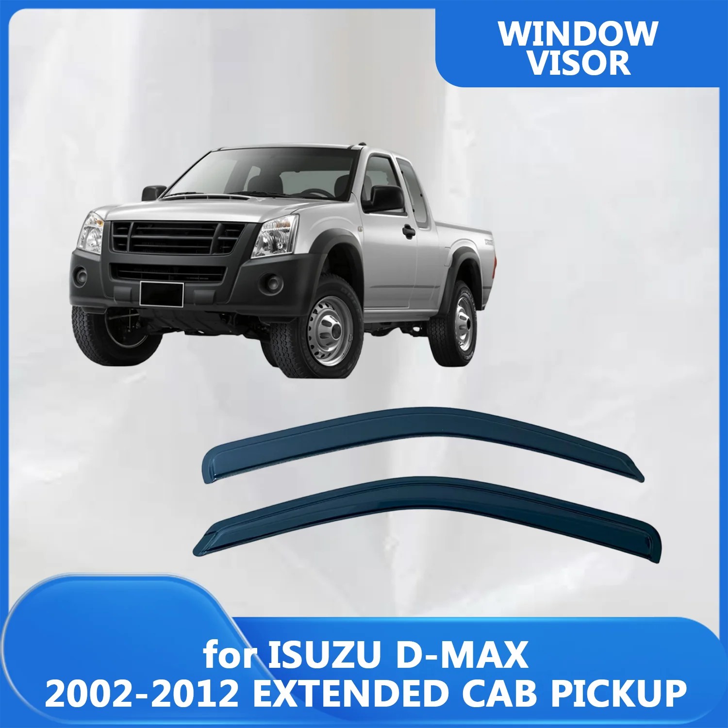 

Window Visor for ISUZU D-MAX Extended Cab 2002-2005 2006 2007 2008 2009 2010 2011 2012 Wind Deflectors Rain Guards Door Visor