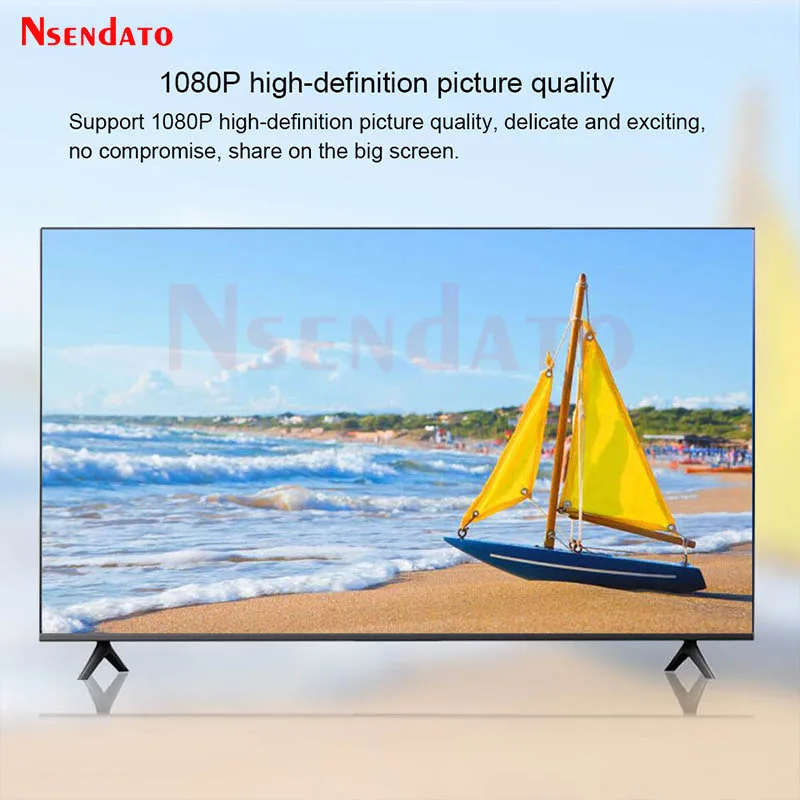 Penerima Pemancar Video Extender Kompatibel dengan HDMI Nirkabel 100M 1TX Ke 2RX Adaptor Dongle Stik TV Tampilan Wifi untuk PC TV