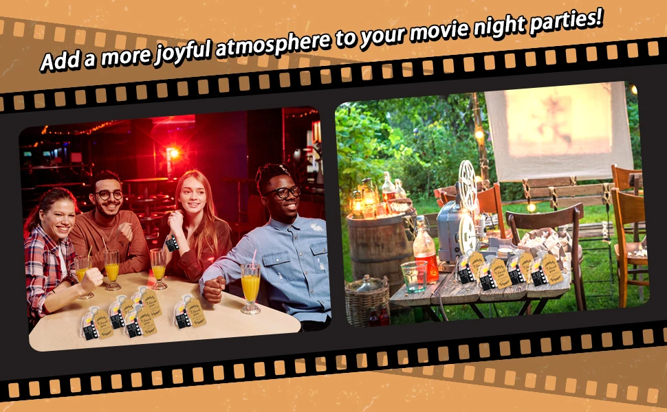 24 Sets Filmabend-Partygeschenke: Regieklappe, Maßband, Schlüsselanhänger – Kino-Zubehör als Geschenk für Geburtstag und Hochzeit – Detail 8