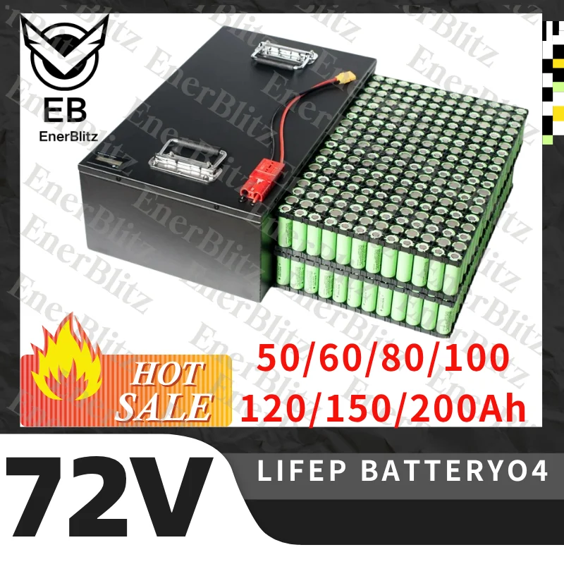 

EB 72V 50Ah 60AH 80AH 100AH 120AH 150Ah 200AH LifePo4 Lithium Battery, Golf Cart, Electric Vehicle+Charger