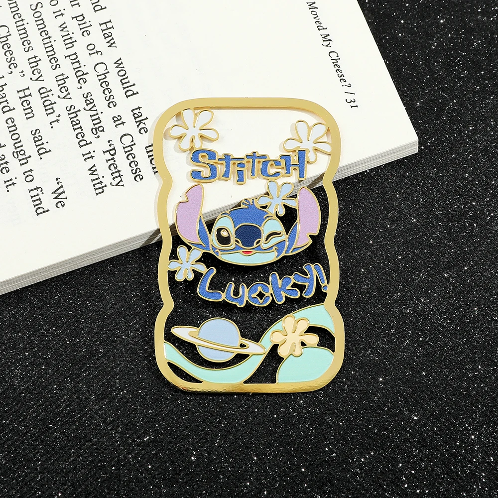 Penanda halaman Stitch lucu untuk hadiah pecinta buku penggemar Disney Stitch lucu halaman buku klip kertas tanda untuk teman anak-anak membaca perlengkapan