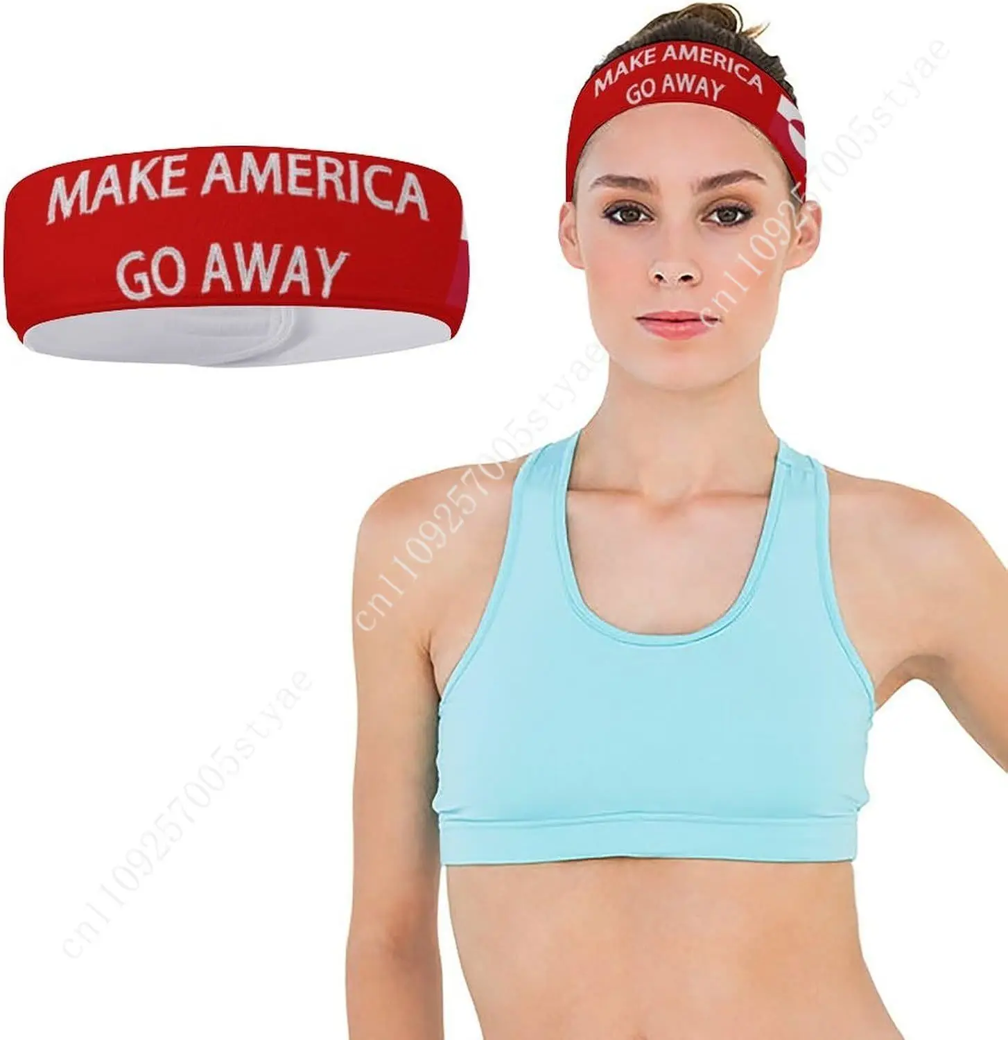 Make America Go Away Headband Mens Womens Nu Det NU UK Sweatband Greenland Flag Workout Headbands Greenlanders Hairband