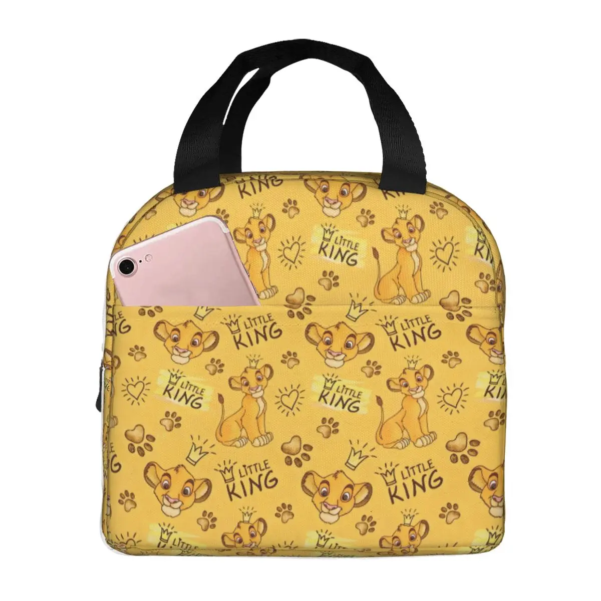 

Custom Liones Anime Kinges Lunch Bag Women Warm Cooler Insulated Lunch Boxes for Adult Office