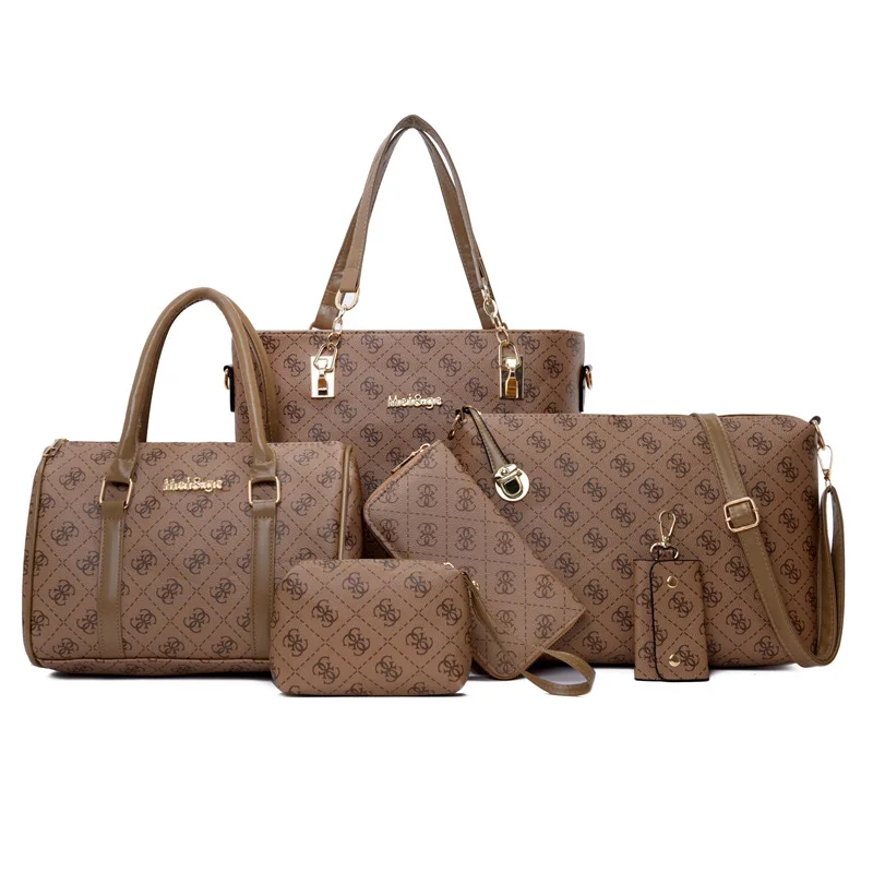 

2025 Women's 6-Piece Bag Set - Stylish Tote & Shoulder Bags, Spacious Mother-Daughter Matching Purses for Work & Travel
