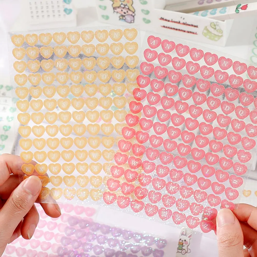 Stationery Sticker Keyboard Stickers Laser Sticker Handbook Decoration Stickers Hand Account Sticker Heart Symbol Series