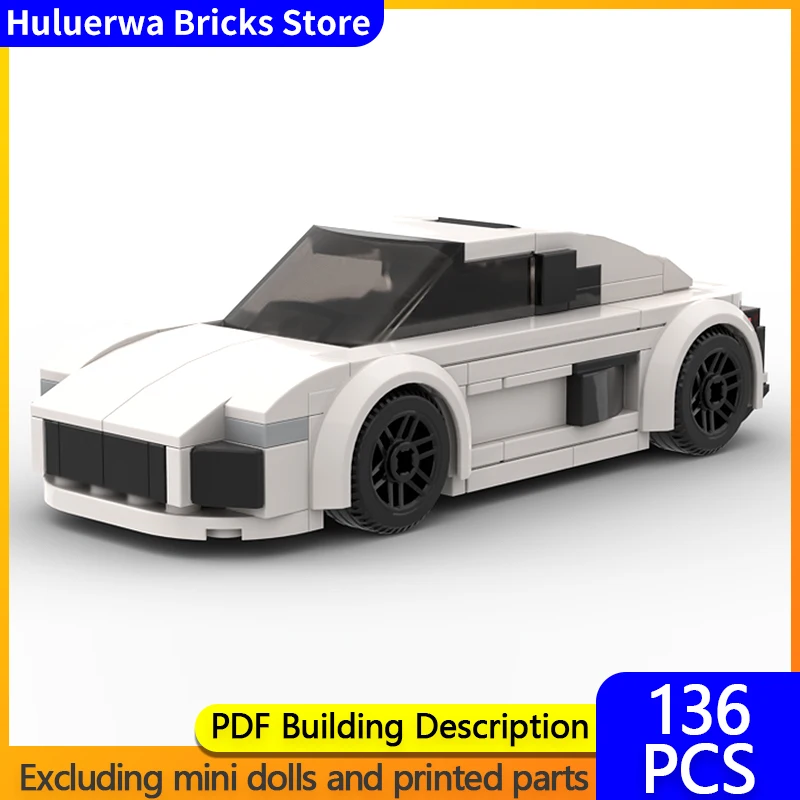 

Модель скоростного гоночного автомобиля MOC, строительные кирпичи R8 V2, двухдверный спортивный автомобиль, модульная технология, детские праздничные подарки, сборный игрушечный костюм