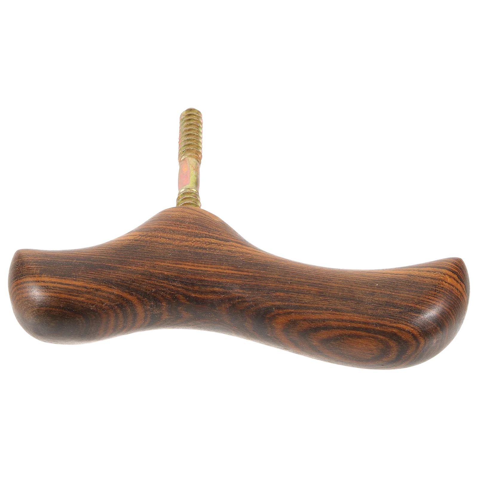 Crutch Accessories (gold Sandalwood Bent Handle) Ergonomic Cane Knob Walking Head Collapsible Stick