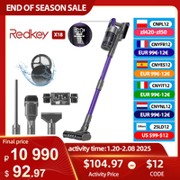 REDKEY x18 Cordless Vacuum Cleaner 500W 33kpa High Power Lntelligent Dust Recognition 1.6L Gustbin Capacity Removable Battery