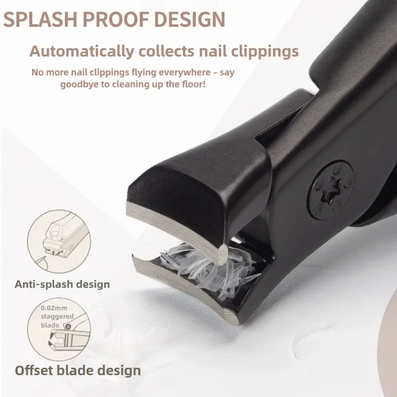 プロ仕様の足の爪切りセット - 特大開口部、簡単にトリミング可能、高品質、人間工学に基づいた、握りやすい、防水、Sup