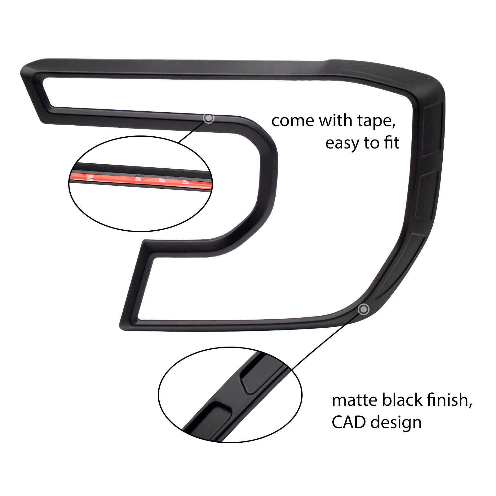 Rücklichter Rücklichter Abdeckung Scheinwerfer Lampe Abdeckung Schutz verkleidung mattschwarz für Ford Ranger Raptor 2023 2024 Next Gen Zubehör – Detail 2