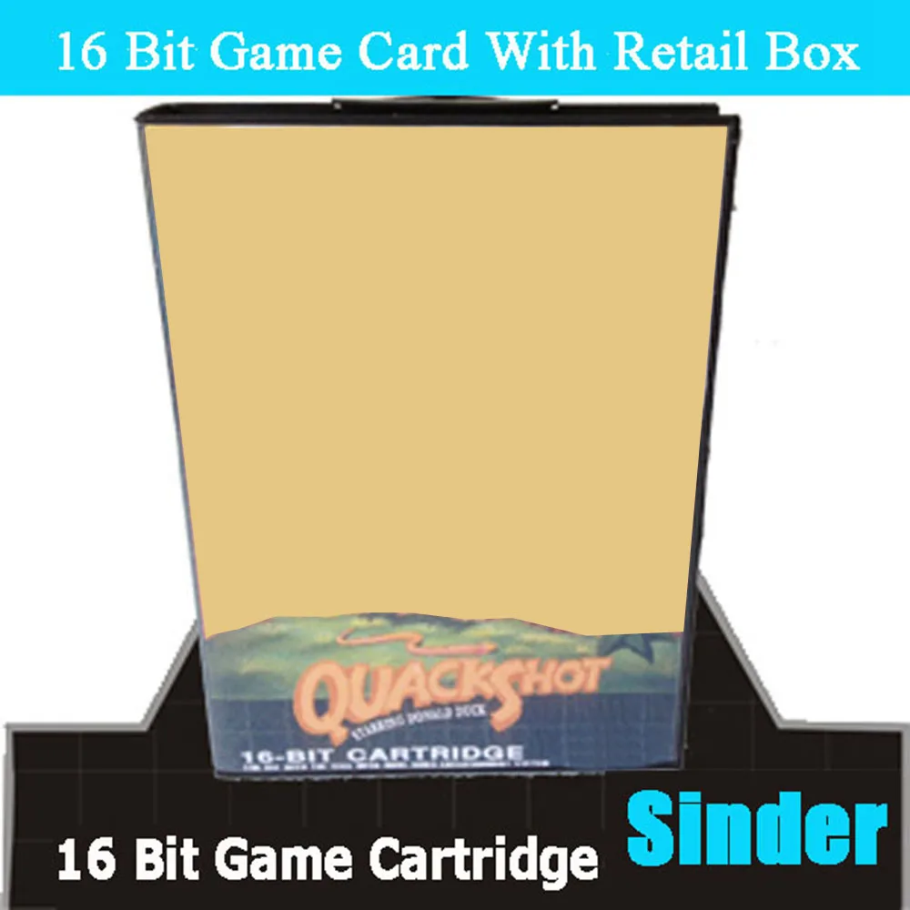خرطوشة ألعاب Quack Shot 16Bit MD مع صندوق EUR لأنظمة Sega Megadrive Genesis