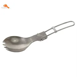 TOAKS T-21 Titanium Folding Spork Outdoor Picnic and Household Dual-Use Tableware Spoon 152mm 17g