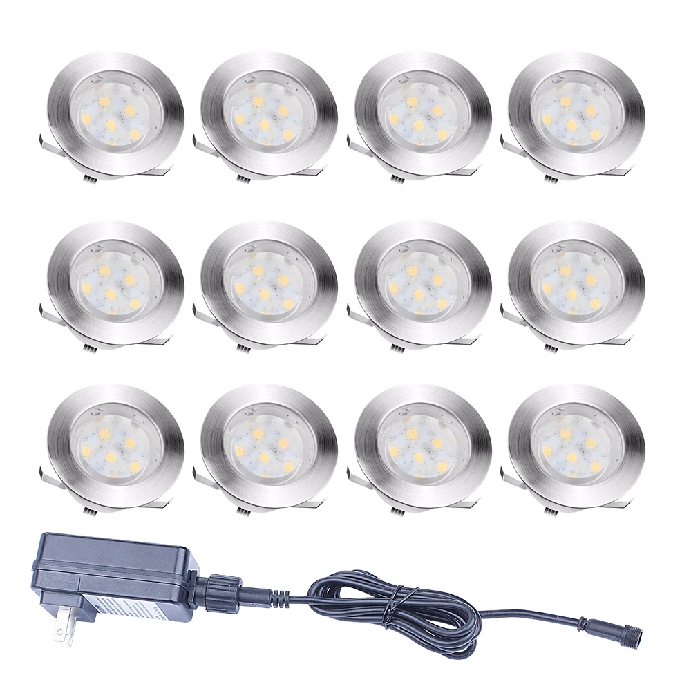 recesso leds deck lights baixa tensao ip67 impermeavel landscape lamp landscape light para quintal jardim caminho escadas dc 12v 10 pcs 01