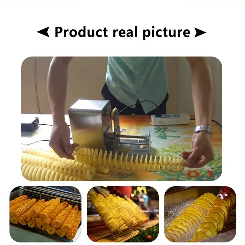 ITOP Electric Spiral Potato Cutting Machine Chips Machine Potato Chip String Rotate Potato Tower Twister Potato Machine