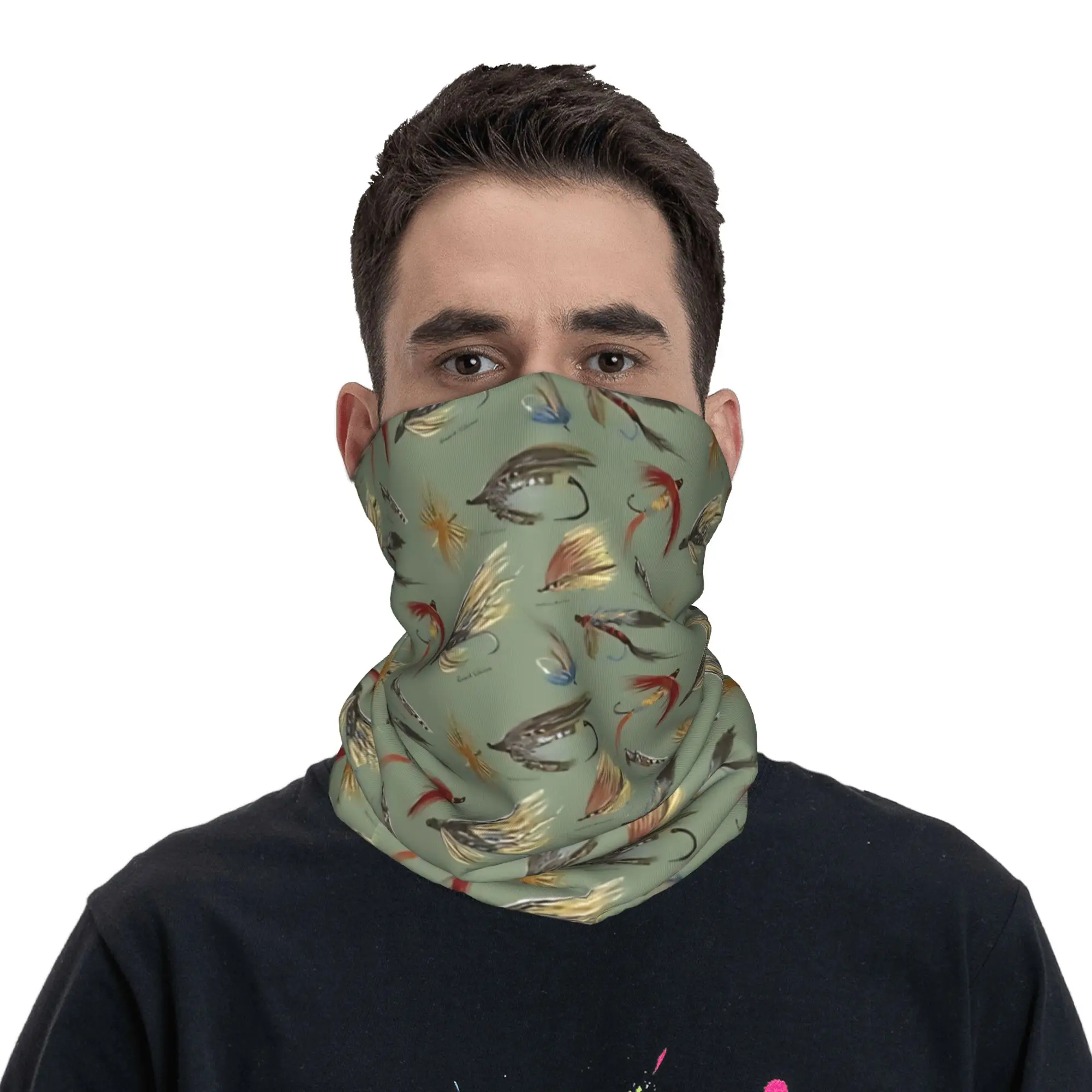 Roys Fly Fishing with Hand Tied flies! Bandana  Balaclava Autumn Hiking Camping UV Protection Bicycle Mask Soft Bike Face Mask