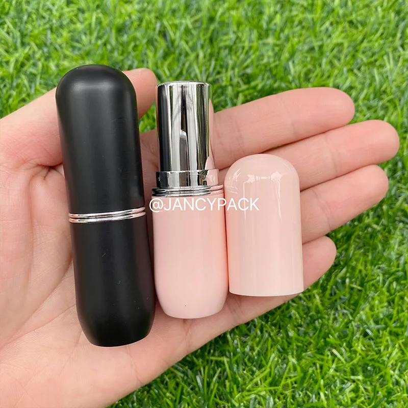 10 Stuks Roze Zwarte Navulbare Lippenstift Buis Lippenbalsem Container Lege Cosmetische Containers Draagbare Make-Up Lippenstift Tubes