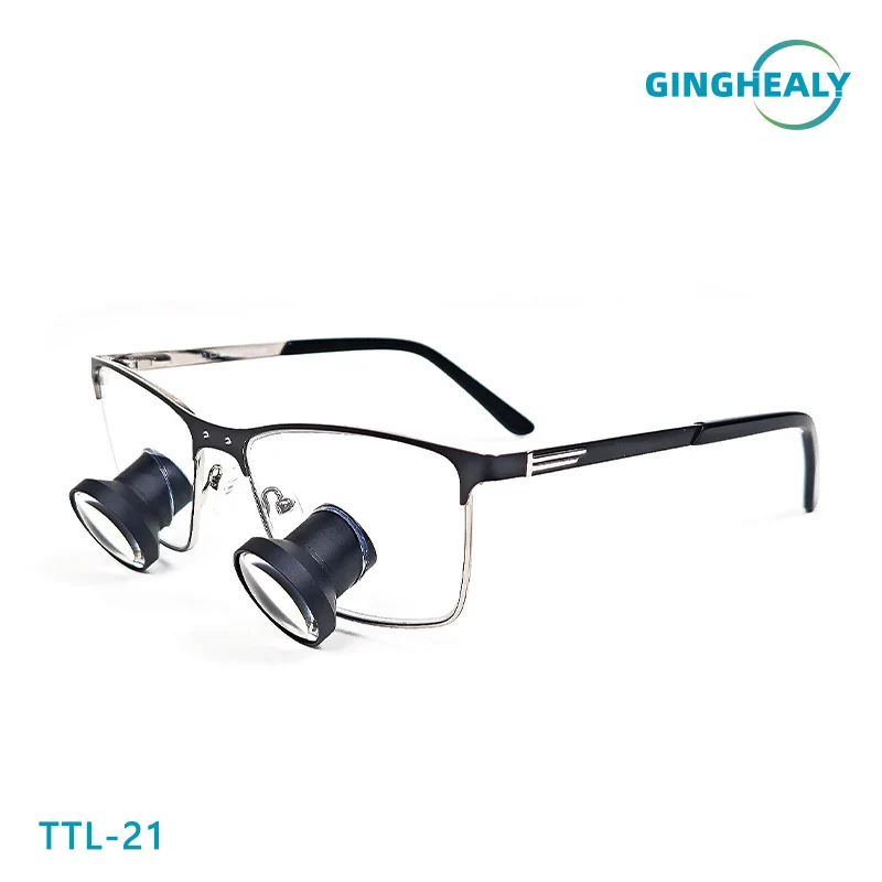 

Лупы Ginghealy 21 TTL Galilean 2.5X/3.0X/3.5X с регулировкой IPD, стоматологические хирургические лупы с металлическими линзами, четкое изображение, титановая оправа