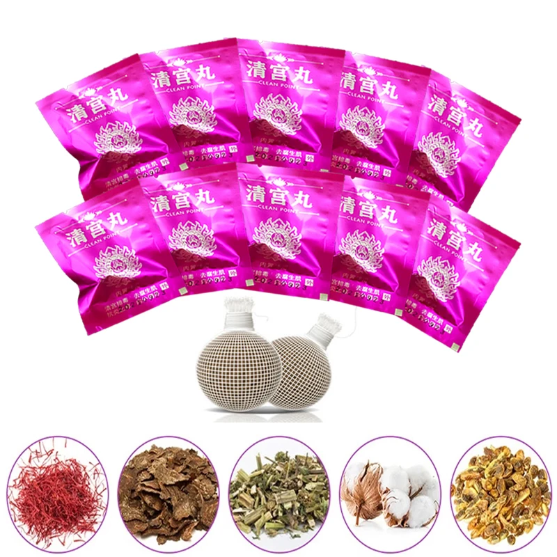 100 Pcs Chinese Herbal Tampons For Women Cleaning Acupoint Tampons Vaginal Detox Pearls Uterine Detox Pearls & Women's Health