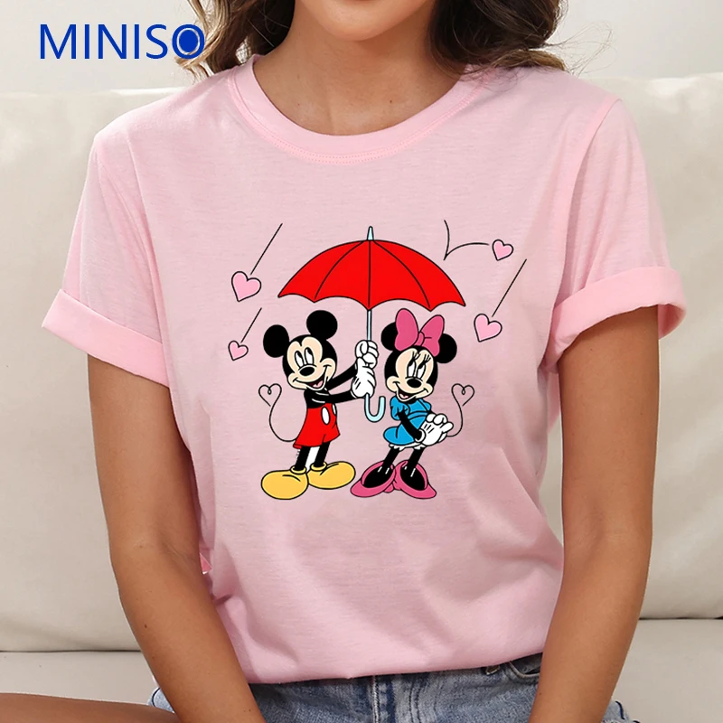 

Personalized Custom T Shirt Clothes Tops & Tees Disney Mickey Minnie Printed Cotton Clothing T Shirt Brands Trends 2025 New