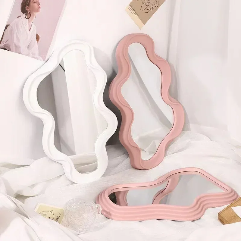 Wall Mirror for Bedroom Bathroom Kawaii Makeup Mirror House Decoration Living Room Decoration Home Decor