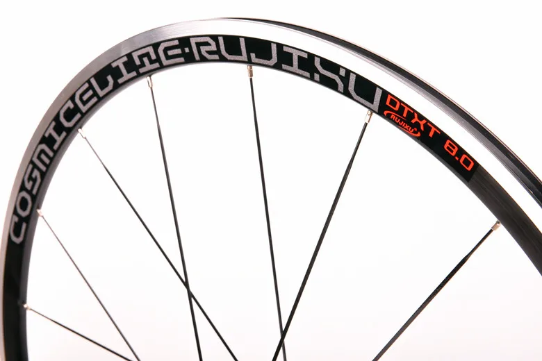 RUJIXU 6-Pawl Rote Nabe Ultraleicht 700C Höhe 30MM Gerade Flachspeichen Laufradsatz V / C Bremse Scheibenbremse Rennrad-Laufradsatz – Detail 8