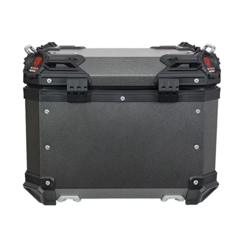 STLF العالمي 45L الألومنيوم دراجة نارية الصندوق الخلفي منتج جديد مع قفل الأمان مقاوم للماء الغطاء العلوي الجذع صندوق خلفي آمن #4