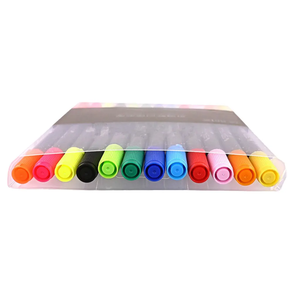 

12 Pcs Painting Pen Drawing Comics Supplies Double-headed Coloring Markers Plastic Brush Pens Student
