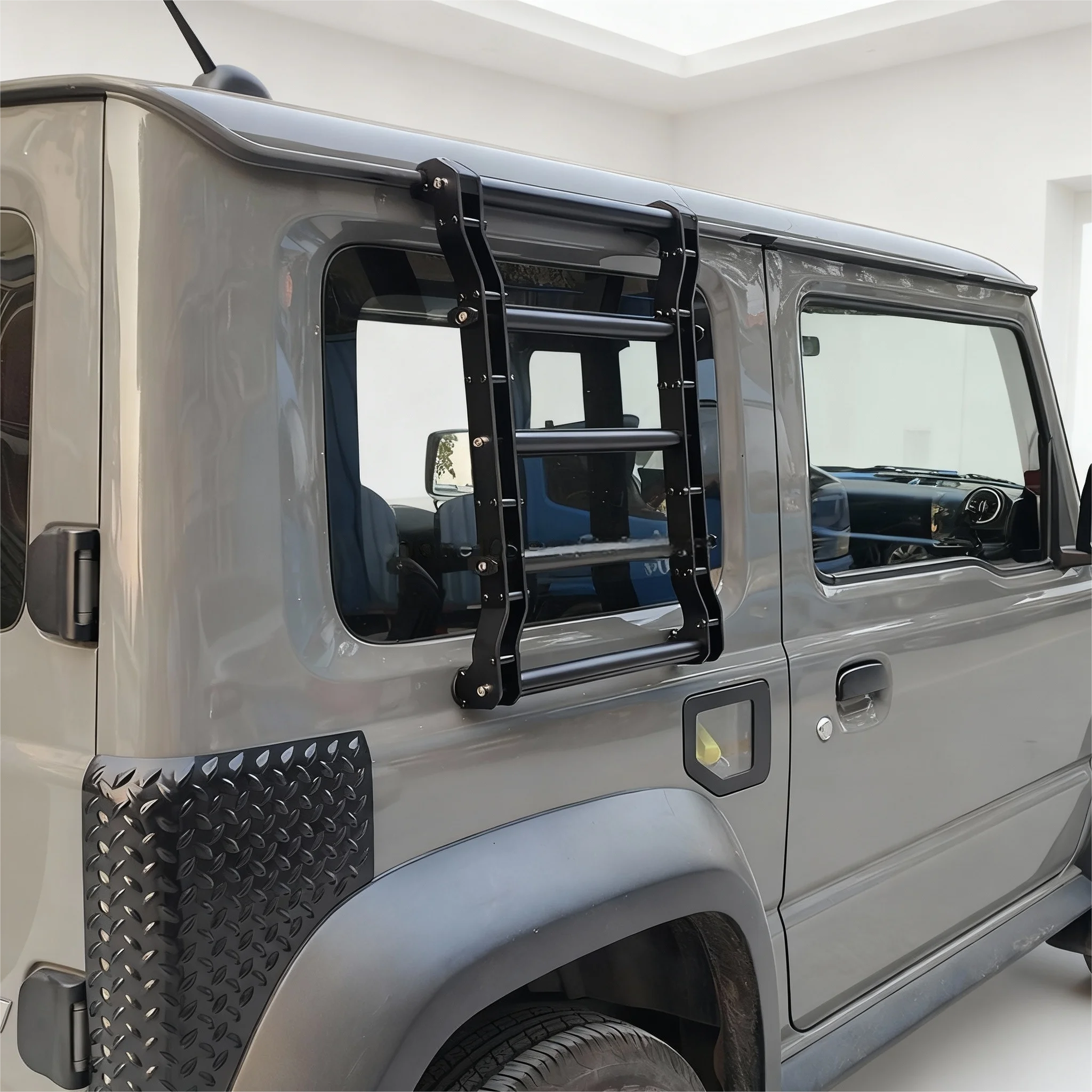 

Jimny Side Ladder High Quality Black Aluminum Alloy Design for Enhanced Off Road Access Safety