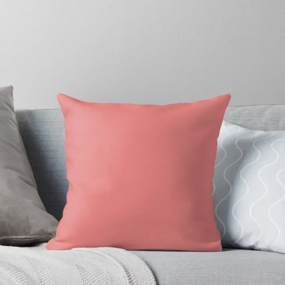 

PLAIN SOLID LIGHT CORAL PINK-100 PINK AND CORAL SHADES ON OZCUSHIONS ON ALL PRODUCTS Throw Pillow Marble Cushion Cover pillow