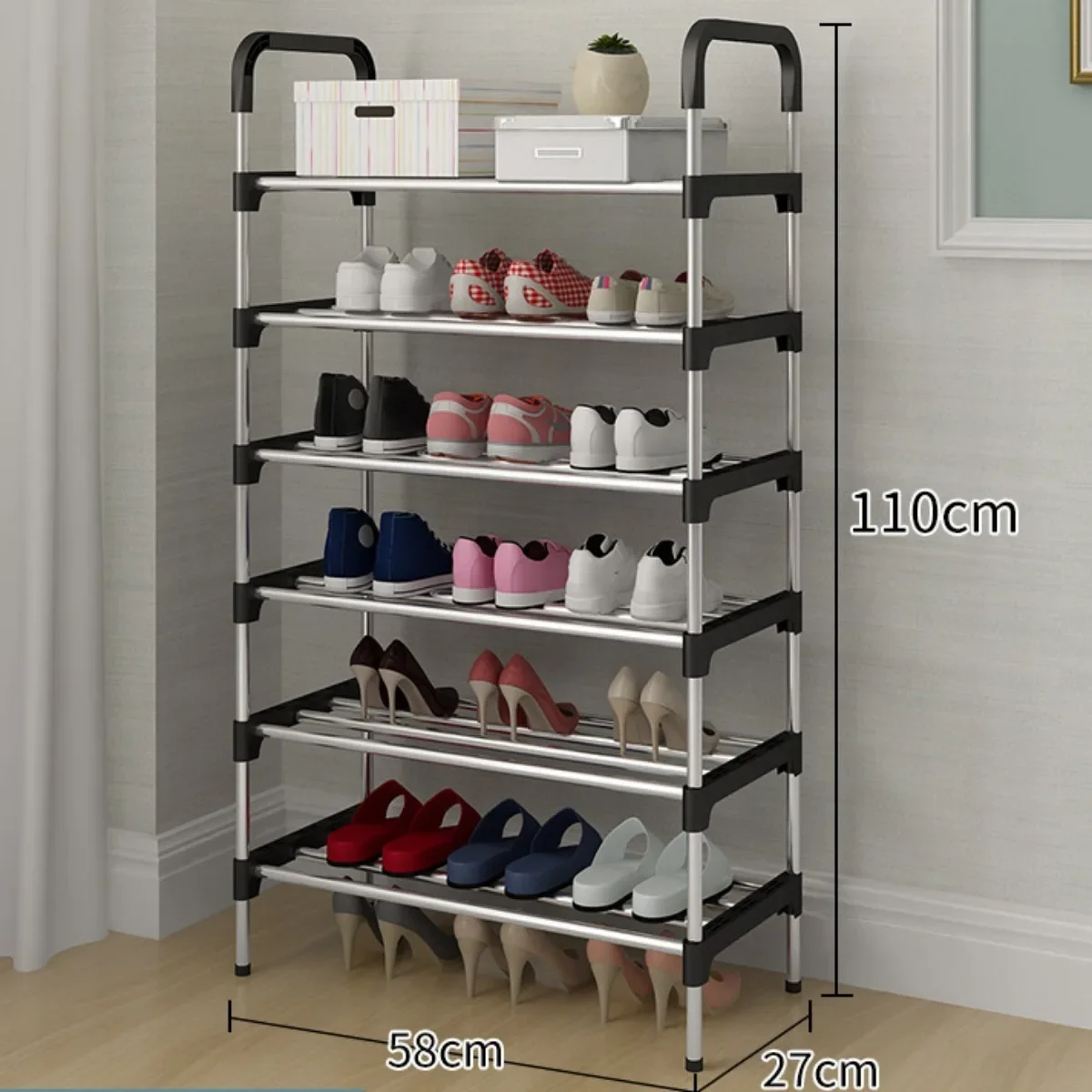 Simple Shoe Rack Multi Layer Dustproof Household Doorstep Shoe Cabinet Storage Space Saving Assembly of Living Room Shoe-shelf