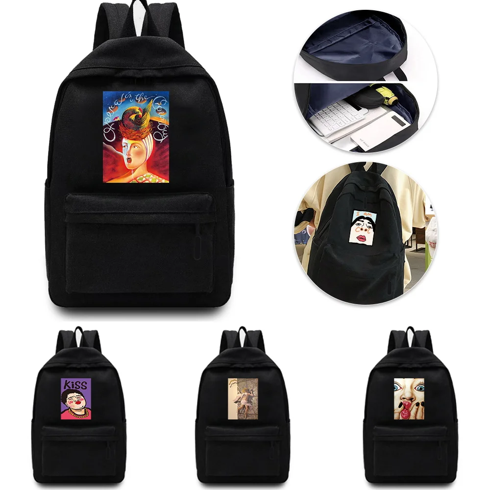 

Funny Printed Leisure Backpack Laptop Backpack Fashion Simple Unisex Multifunctional Sports Bag.