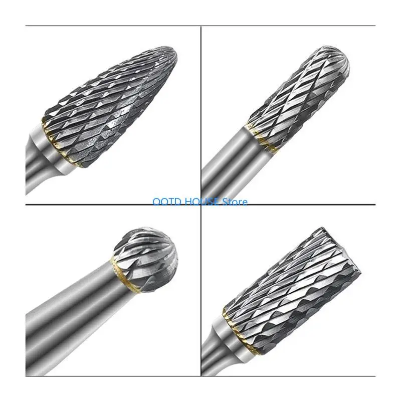 

103A Rotary File Hard Alloy Rotary Bur Drill Bit Engraving Cutter Shank Grinding 8pcs