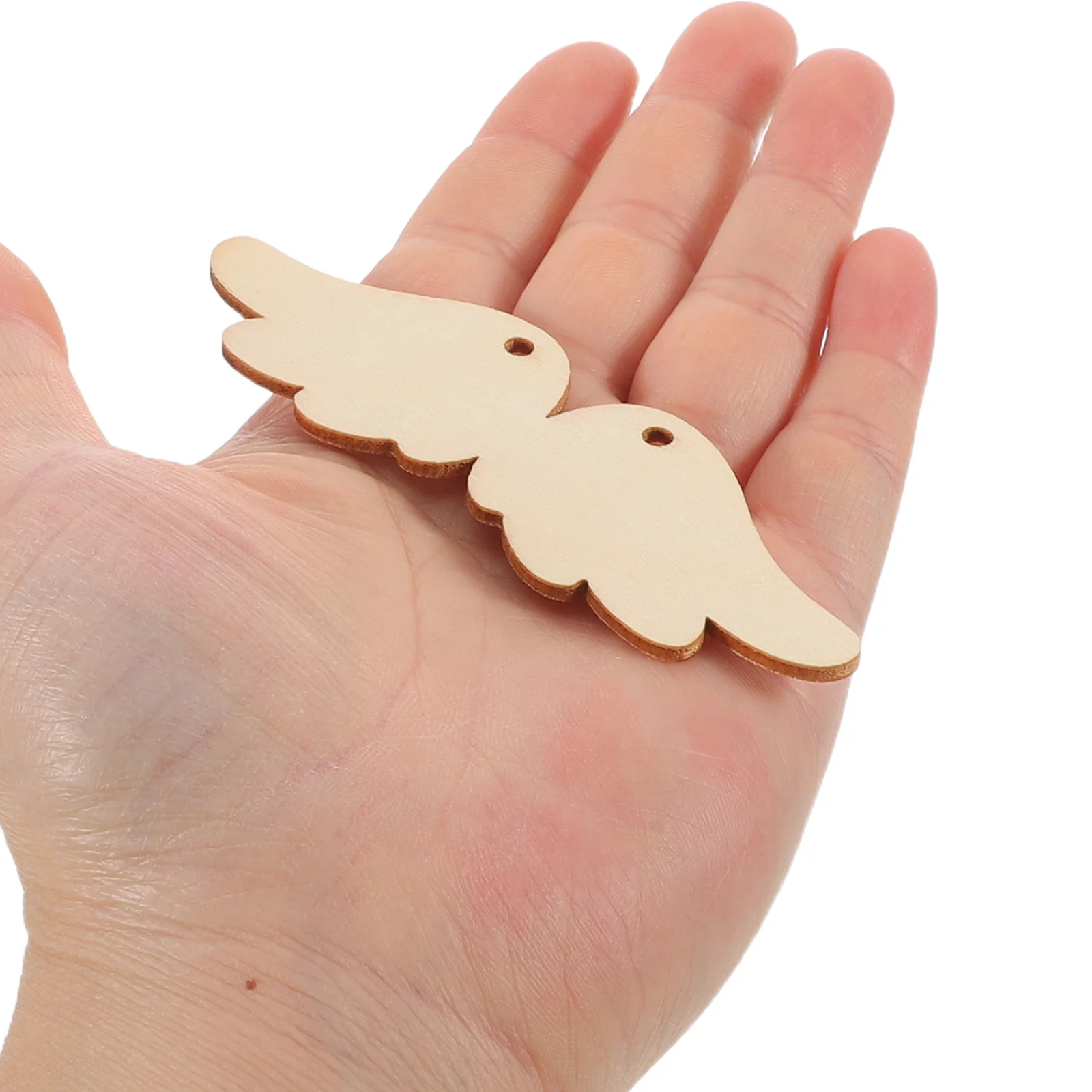 

60pcs Unfinished Wing Slices Blank Diy Angel Wings For Crafts Wood Ornament Wall Hanging Decor Christmas Party Wedding Craft