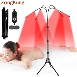 4/5 Heads Red Therapy Device 660nm 850nm Infrared Therapy Lamp with Adjustable Stand for Body Pain Soreness Relief