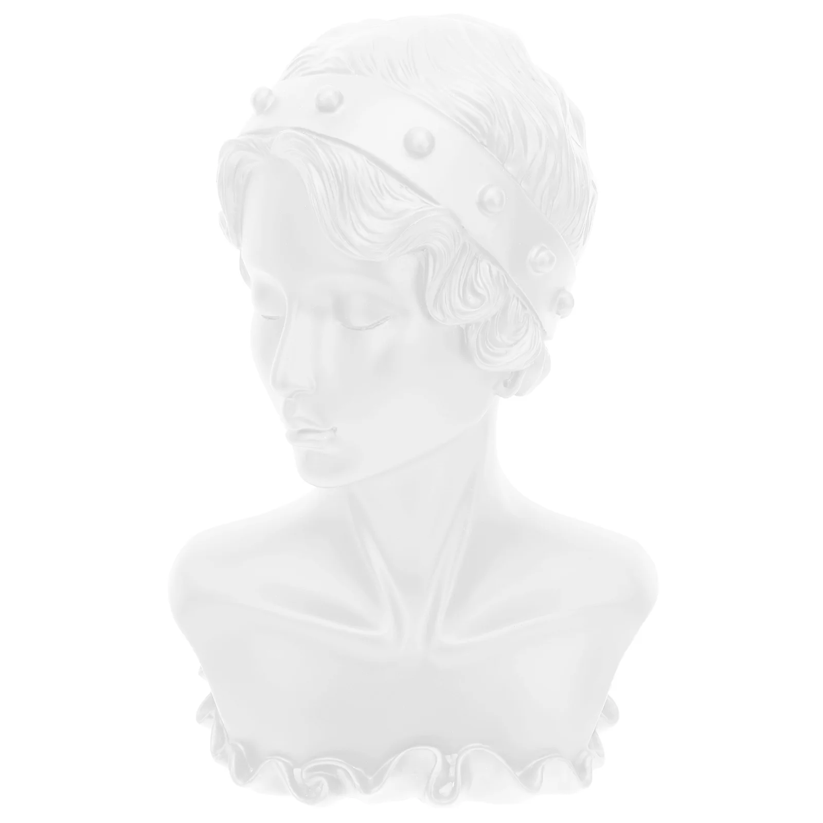 Resin Jewelry Display Rack White Earrings St Lightweight Sturdy Bust Decorative Storage Necklace Figure Statue Craft