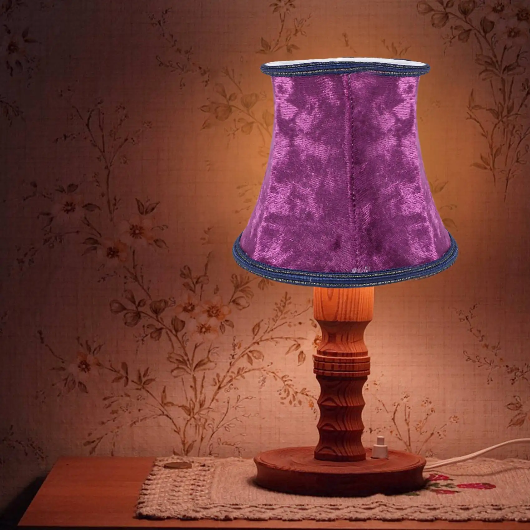 HOTA43T Fabric Clip On Lamp Shade, E14 Handmade Lampshade For Modern European Style Wall Sconce Lamp, Crystal Lamp, Candle Lamp,