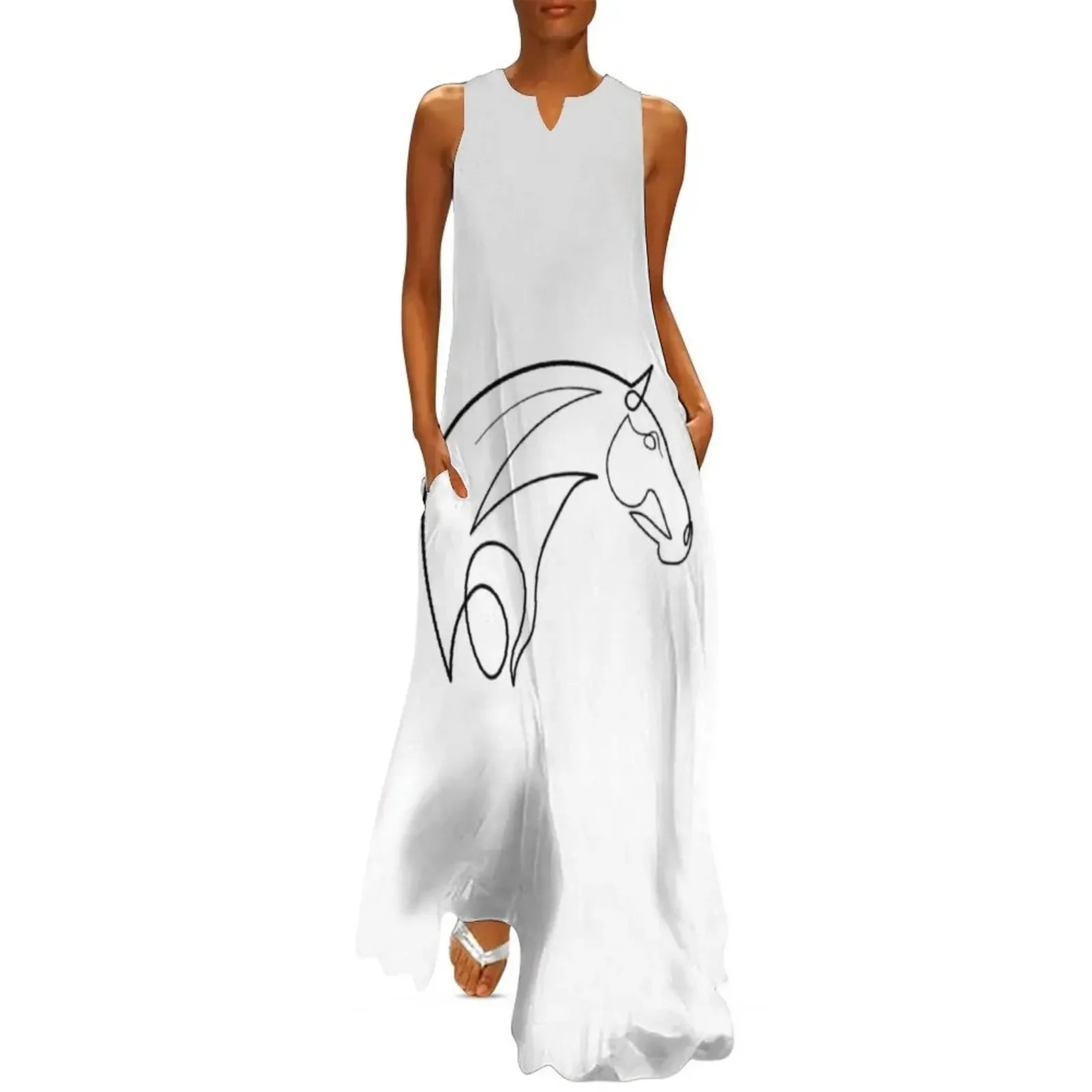 

Horse one line art Long Dress summer dress for women 2025 summer outfits for women 2025 Dance dresses Dress