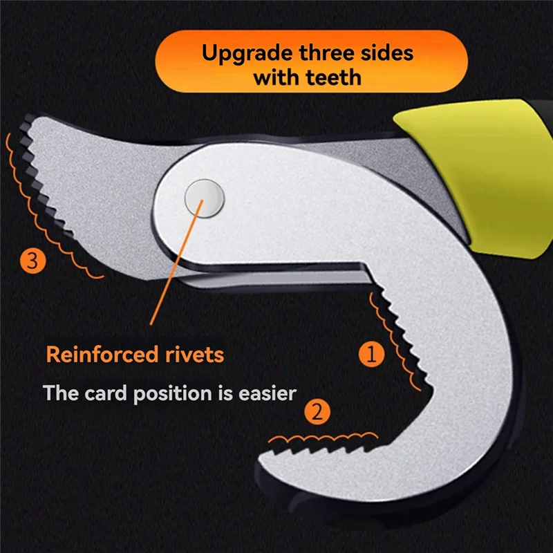 

A41I Multi-Function Tool Adjustable Wrench Repair Wrench Pipe Wrench Adjustable Ratchet Wrench Baffle Wrench