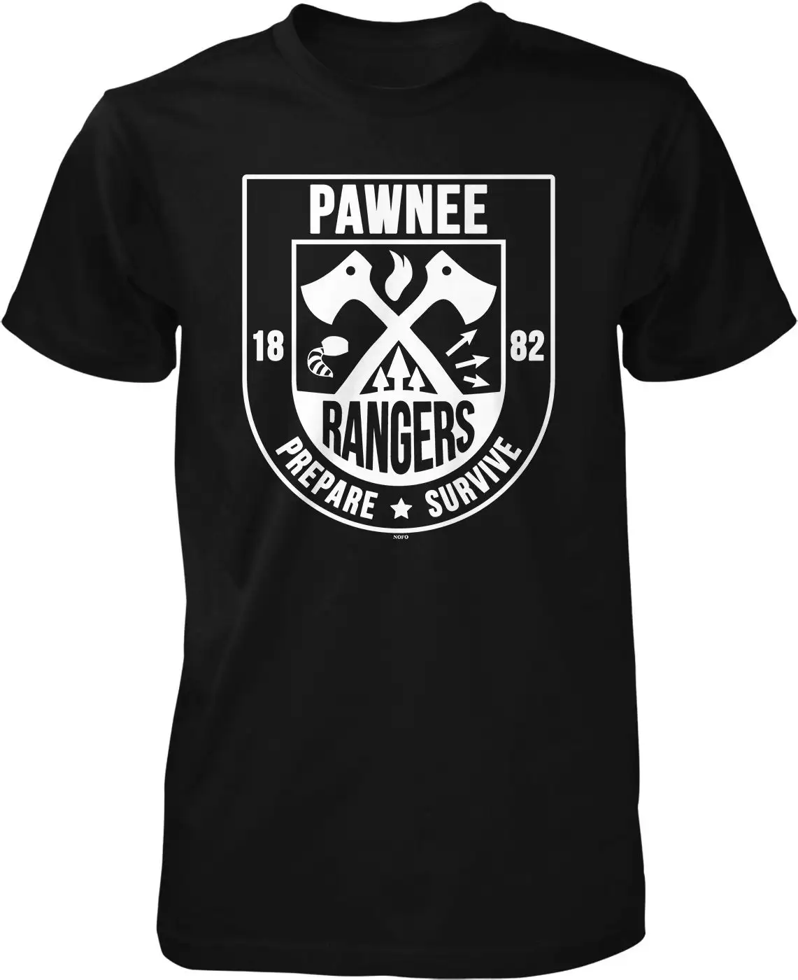 Pawnee Rangers Prepare Survive 1882 Men's T shirt NOFO_02796