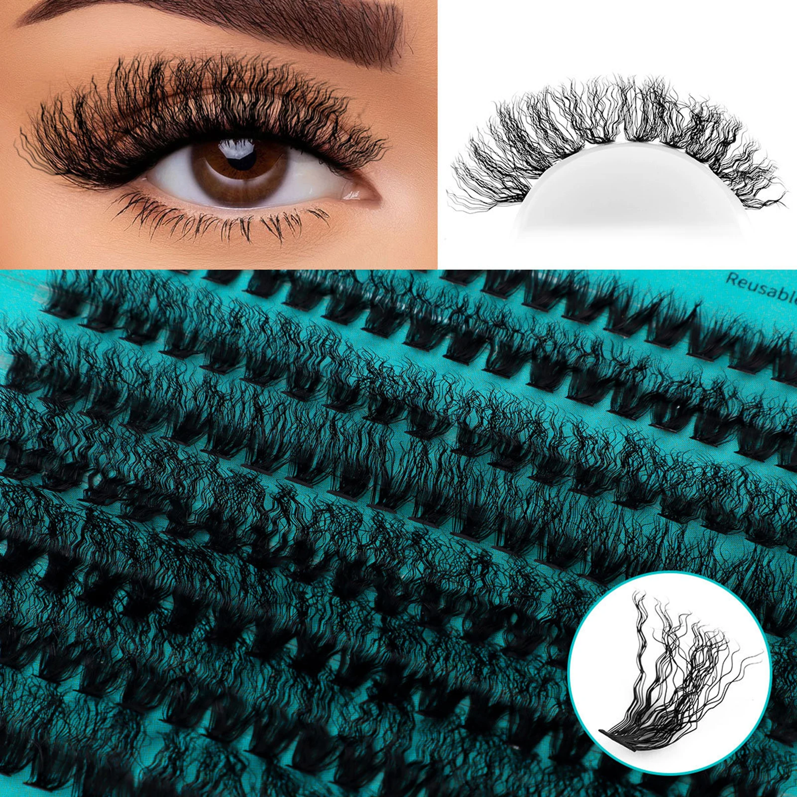 

Multi-Layer Thick Stage Eyelashes Wispy Fake Eyelashes for Female for Beauty Blogger Makeup Supplies