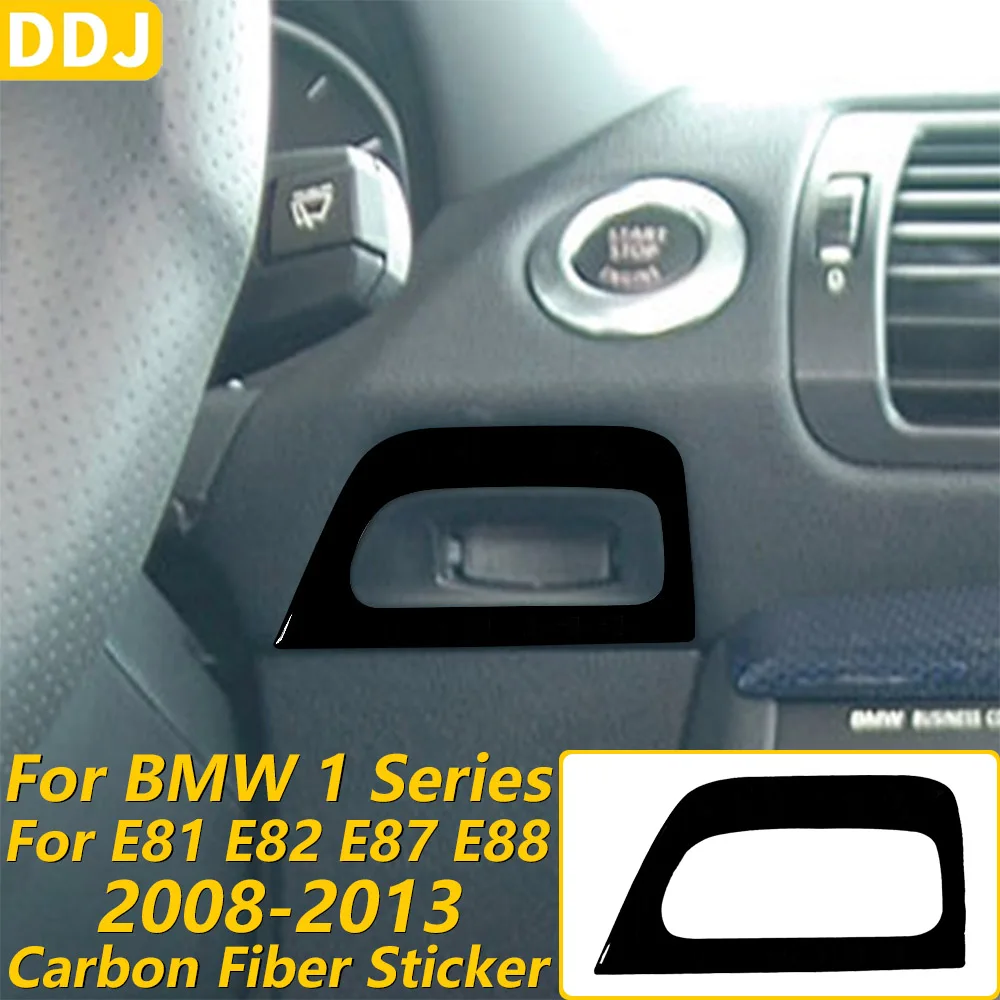 For BMW 1 Series E81 E82 E87 E88 2008-2013 Piano Black Dashboard Keyhole Panel Cover Car Accessories Interior Decoration Sticker