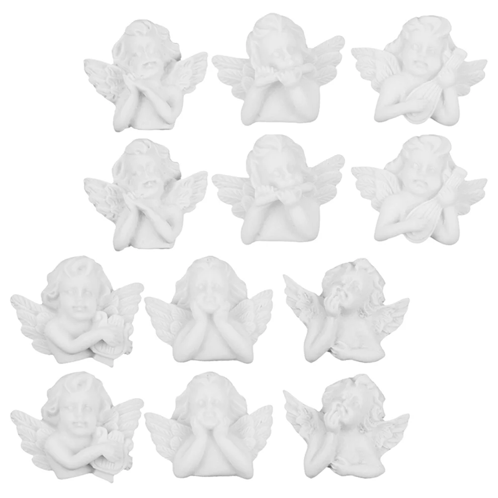 

36 Pcs Accessories Angel Toy Child Vintage Decor Cabochons Kawaii Resin Lovely Figurine Ornaments