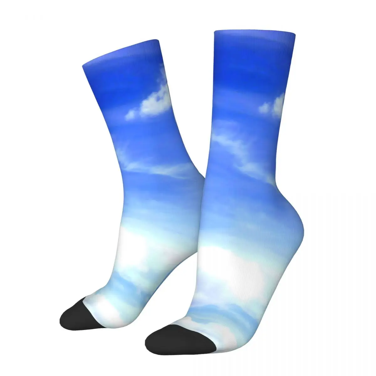 Blue Sky Stockings Photography Clouds Print Graphic Vintage Socks Autumn Anti Skid Socks Ladies Cycling Soft Socks