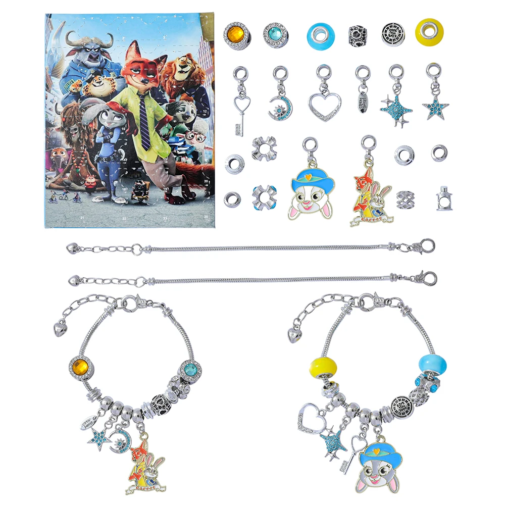 Disney Zootopia Judy & Nick Scatola cieca con ciondolo alla moda fai-da-te - Giocattolo accessorio a tema film per regali di compleanno