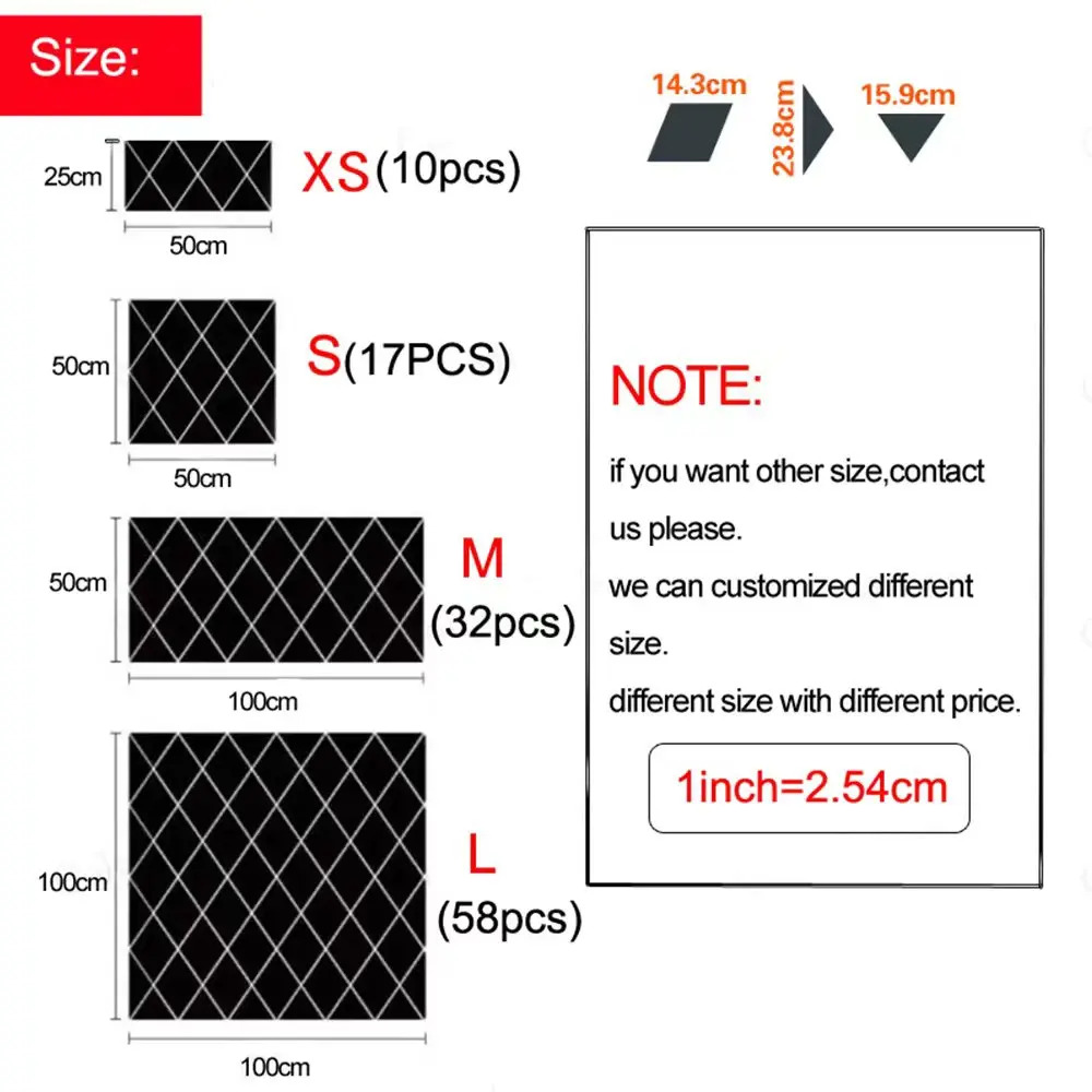10/17/32/58 قطعة ثلاثية الأبعاد مرآة ملصقات جدار ديكور فني للمنزل DIY بها بنفسك الماس مثلثات المعين ذاتية اللصق الاكريليك لغرفة المعيشة