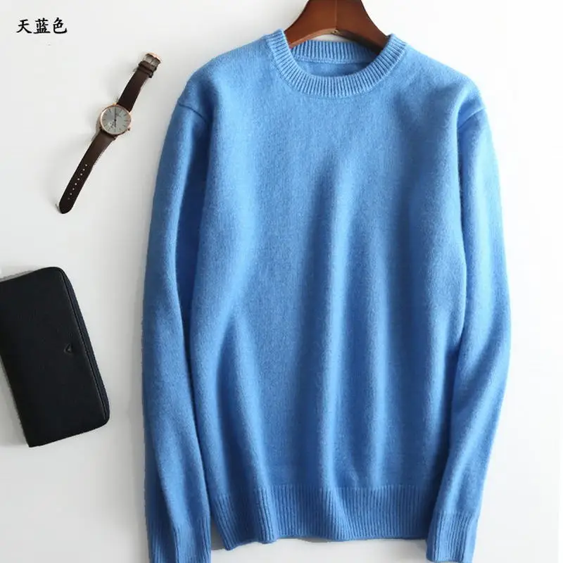 Cashmere Cotton Blended Thick Pullover Men Sweater 2023 Autumn Winter Jersey Hombre Jumper Pull Homme Hiver Knitted Sweaters