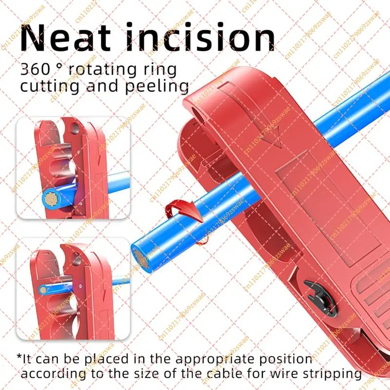 Compact Multi-Function Cable Cutter and Stripper Rotary Blade Tool for 4-240mm Insulated Wire