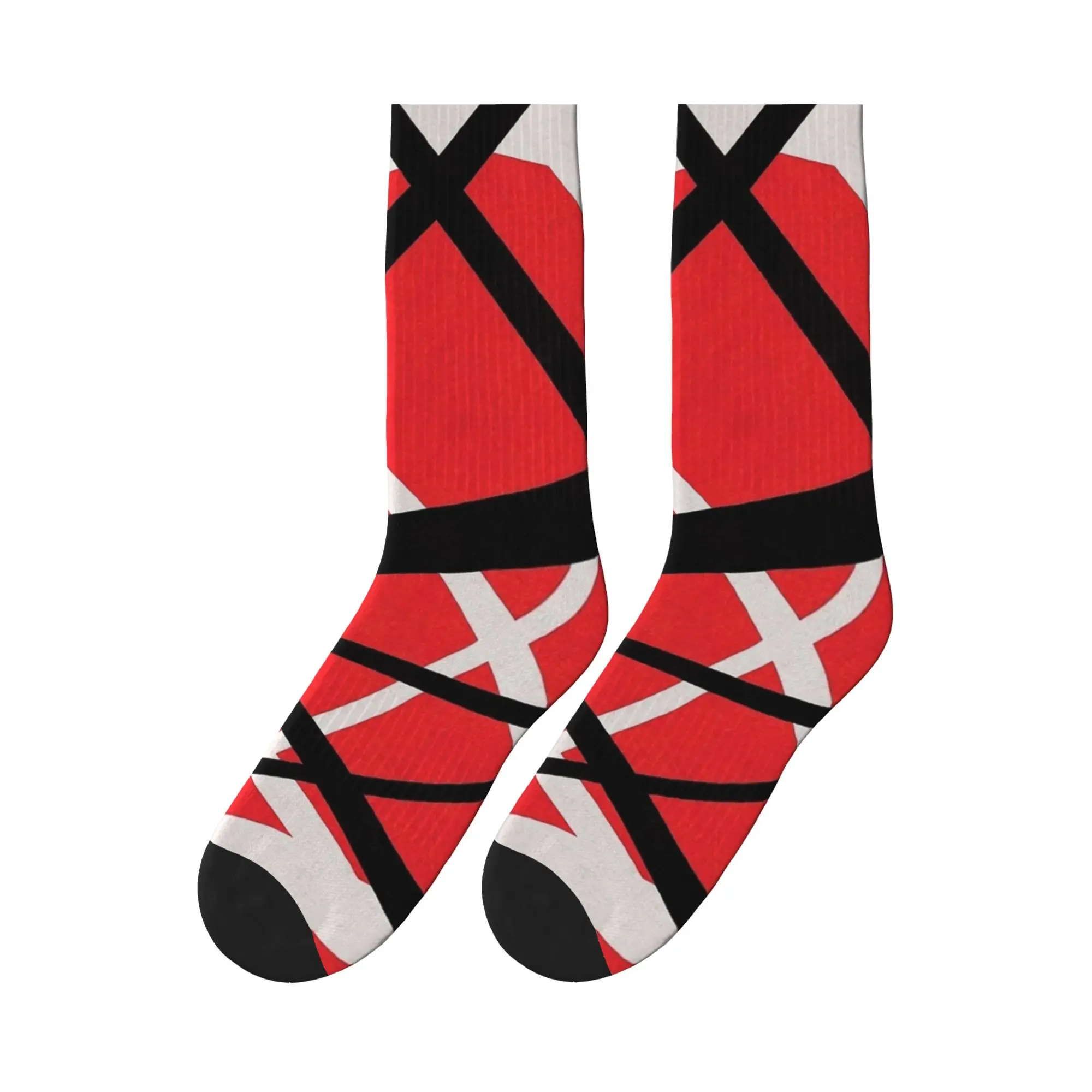 

Rock Van Halen Red Stripes Socks Non Slip Stockings Couple Quality Running Sports Socks Winter Elegant Graphic Socks