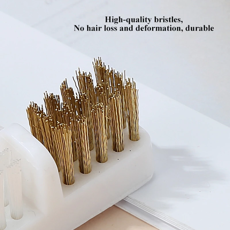 الكهربائية مسمار لقمة ثقب تنظيف فرشاة المحمولة مانيكير القاطع المطهر فرشاة سلك نحاسي مزدوج رئيس أدوات تنظيف فرشاة #3