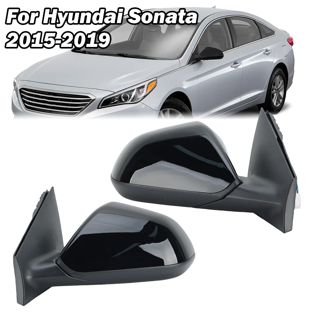 

5 Pins Door Side Mirror Assembly For Hyundai Sonata 9th Generation 2015 2016-2019 Black With Heated Wing Mirror Car Accessories